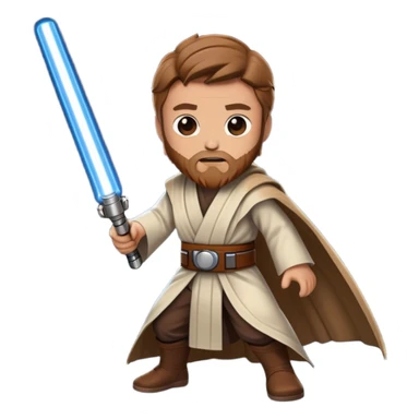 Obi wan kanobi playing with  sticker