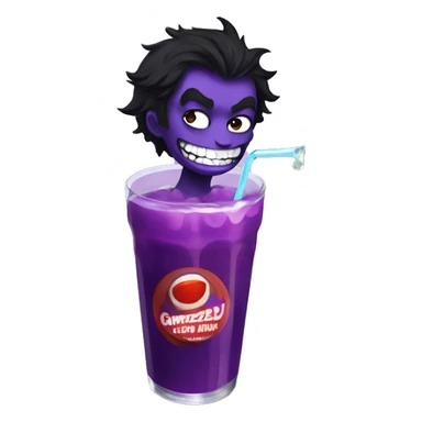 Gamzee from homestuck drinking a massive soda sticker