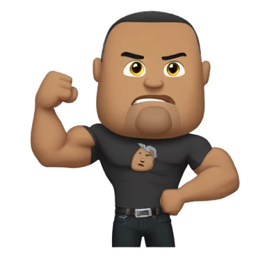 the rock holding a siเื on the head sticker