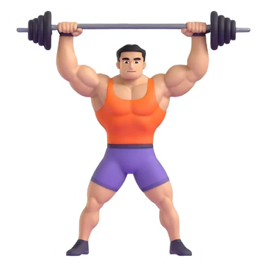 lean muscular person flexing sticker