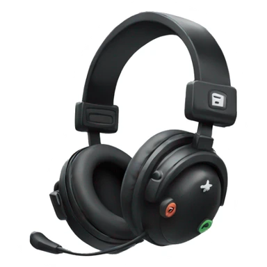 Black gaming headset  sticker