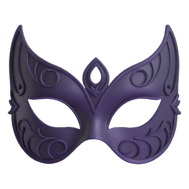 black masquerade eye mask sticker