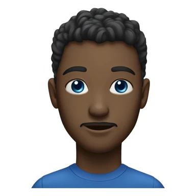 homme yeux bleus calvitie sticker