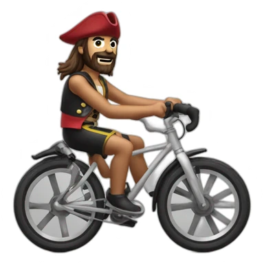 Steve the pirate on a roadbike sticker