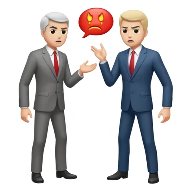 two men arguing full body sticker