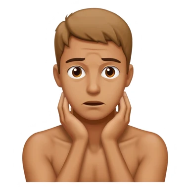 A guy with a disgusted face holding their neck with there hands   sticker