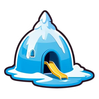 Ice Iglo Hotel mit Rutsche sticker