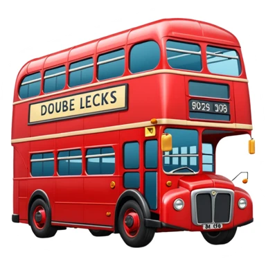 красный двухэтажный автобус из United Kingdom  sticker