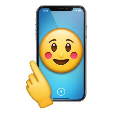 emoji de un celular iphone sticker