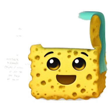 Sponge with book sticker