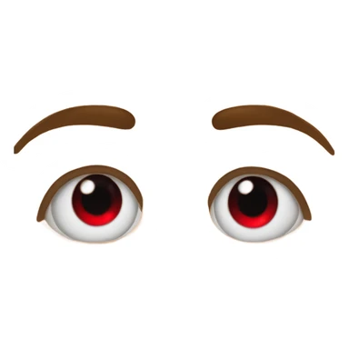 Two eyes with red sclera sticker
