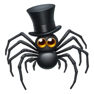 Spider with a top hat sticker