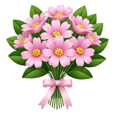 Pink flower bouquet sticker