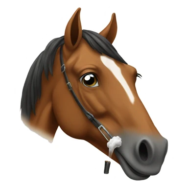 a horse smoking sticker