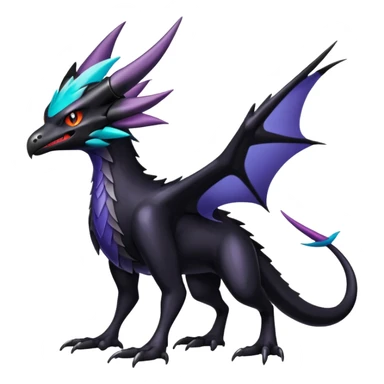 Shiny Dark Nargacuga-Noivern-Hybrid (Full body) sticker