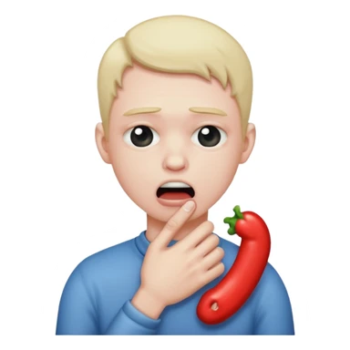 person chocking themselves sticker