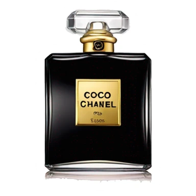coco chanel perfume with gold charm sticker