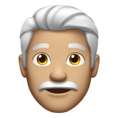 White Body builder with gray hair  sticker