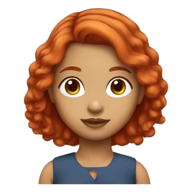 Pretty Venezuelan girl with red hair sticker