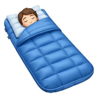 sleeping bag and pillow representing a sleepover sticker