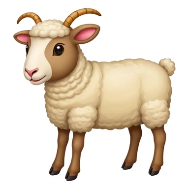 Xinjiang whole roasted lamb on spit with spices, simplified emoji style with bold outlines and bright colors, cartoon style entire cooked sheep sticker