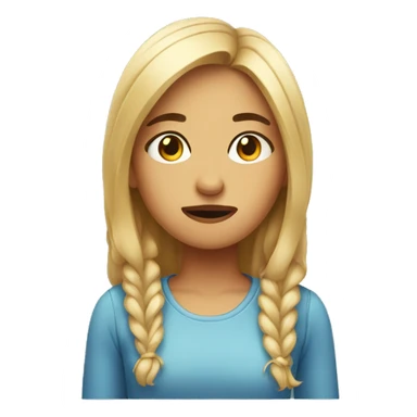 Pretty girl that looks very very tired sticker