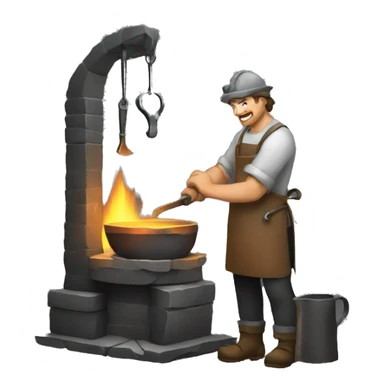 A Blacksmith forging sticker