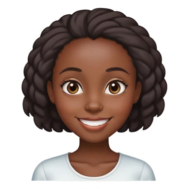 Big forehead emoji black girl sticker