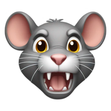 Angry rat sticker