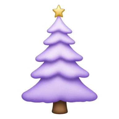 Pastel purple christmas tree sticker