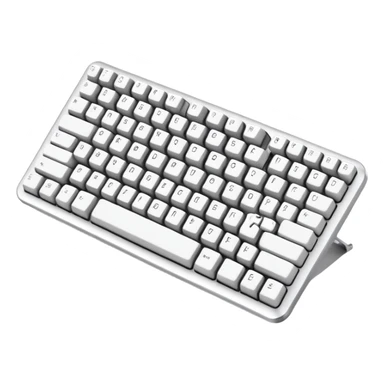 Custom mechanical keyboard, no brand , no numbers, no letters, reminiscent of Apple Mac products  sticker