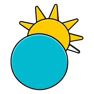 Pop art sun sticker