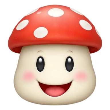 Silly Mushroom smiley face sticker