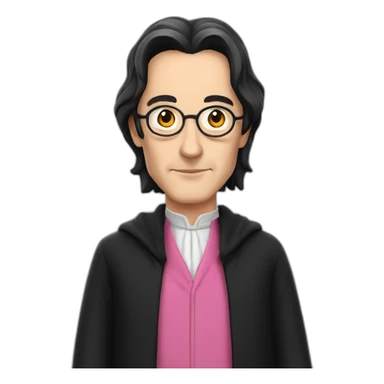 professor snape in a pink dress sticker