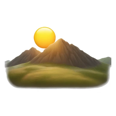 Sun and hill  sticker
