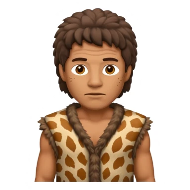 a stone age man walking  sticker