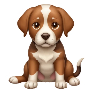 highly detailed brown Lab with calico spotting, anatomically correct, realistic shading and texture sticker