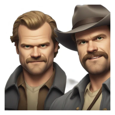 Jim Hopper David harbour smiling sticker