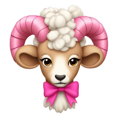 aries with a pink bow sticker
