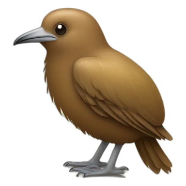 kiwi bird, cute little brown bird with a long thin beak sticker