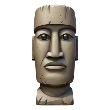 easter island statue sticker