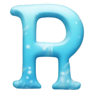 christmas letter H with ice sticker
