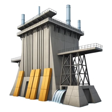 hydroelectric power station sticker