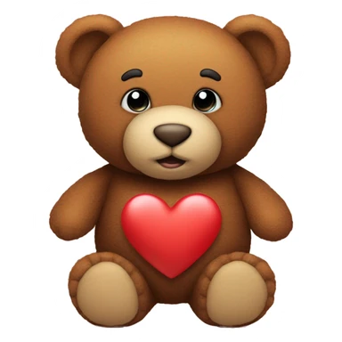 Teddy mit herz sticker