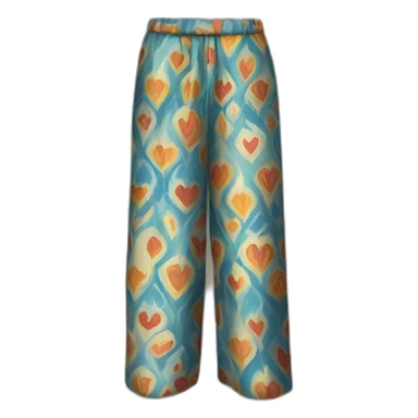 person wearing colorful pattern wide pants, medieval sticker