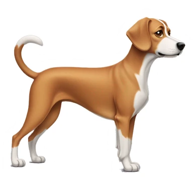 really long body shot legged dog sticker