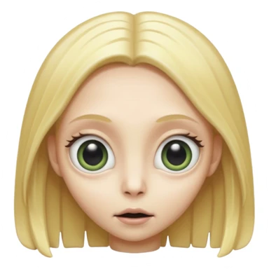 ALIEN WITH BLONDE HAIR sticker