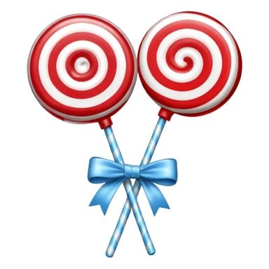 striped candy in a glossy wrapper.  sticker