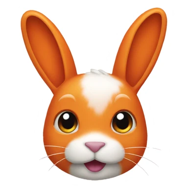 orange rabbit sticker