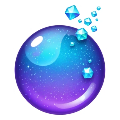 Glitter Purple and Cian add sticker